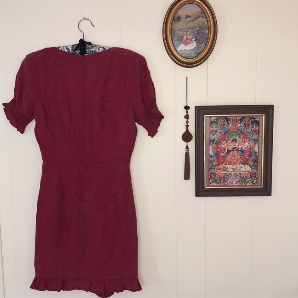 Red Ruched Dress - Picture 7 of 11